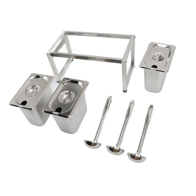 Spice Container Box Rack, Safe Polished Mirror Surface 0.03in Thickness Comfortable Grip Stainless Steel Spice Stand Rounded Corners for Kitchen Supplies 3Pcs Box,4Pcs Box,5Pcs