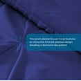 thumbnail image 4 of 600 Thread Count Egyptian Cotton 3-Piece Pinch Pleated Duvet Cover Set with Zipper Closure - OverSize Queen Size ( 98" x 98" ) Inches, (Royal Blue), 4 of 5