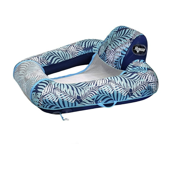 Aqua Zero Gravity Inflatable Comfort Swimming Pool Chair Lounge Float, Blue Fern