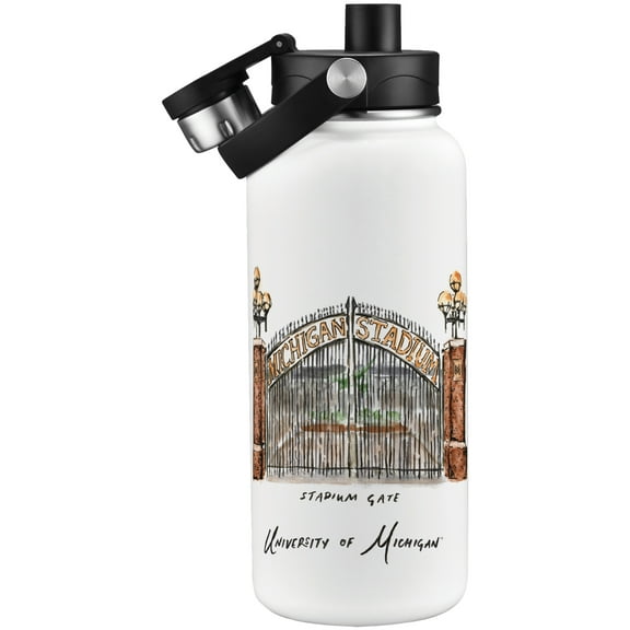 Michigan Wolverines Laura Wilcox Watercolors 34oz. Water Bottle