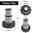 thumbnail image 2 of Replacement Pump Hose Adapter With Thread - For 1.5 & 1.25" Hose - A Series 25077Rp 8" Gray 2 Pack, 2 of 5