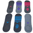 thumbnail image 3 of Adidas Women Super No Show Socks Size 5-10 Stripe 6 Pairs Gray Assorted, 3 of 5
