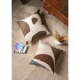 thumbnail image 2 of Expobazaar Cotton Slub Abstract Printed Pillow-Brown 18"x18", 2 of 6