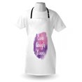 thumbnail image 3 of Live Laugh Love Apron Watercolor Ombre Inspired Paint Splash Background with Motivational Quote, Unisex Kitchen Bib Apron with Adjustable Neck for Cooking Baking Gardening, Purple Rose, by Ambesonne, 3 of 3
