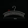 thumbnail image 2 of Clothes Drying Hanger Stainless Steel Thick Arc Shaped Windproof Sock Hanger for Socks Towels Bras Underwear 20 Clips, 2 of 2