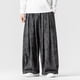 thumbnail image 1 of Ceisia Men Solid Color Multi Pocket Linen Workwear Pants Loose Wide Gift Leg Casual Trousers, 1 of 8