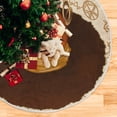 thumbnail image 5 of FMSHPON Woman Xmas Christmas Tree Skirt Stand Mat for Holiday Party Decoration Indoor Outdoor 48 inches, 5 of 6