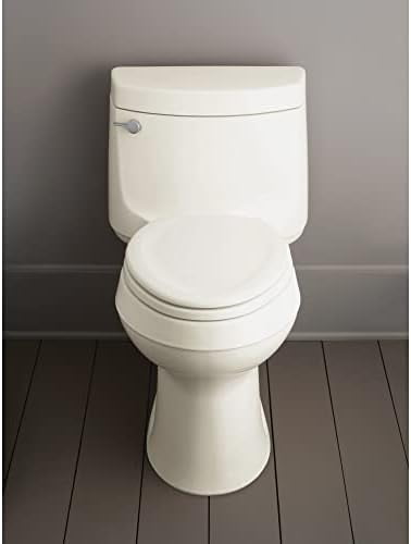 Stonewood Quiet-Close, Elongated Toilet Seat Soft Close, Durable Wood, Easy Installation, Universal Fit, Home Essentials, White Finish, K-20466-0