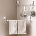 thumbnail image 1 of Toilet Bathroom Towel Rack, Suction Cup Towel Rod, Retractable Towel Bar, Hole-Free Towel Rack, Corner Hanging Rod, Bathroom Storage, Towel Holder, Adjustable Rod, Wall Mounted, 1 of 7