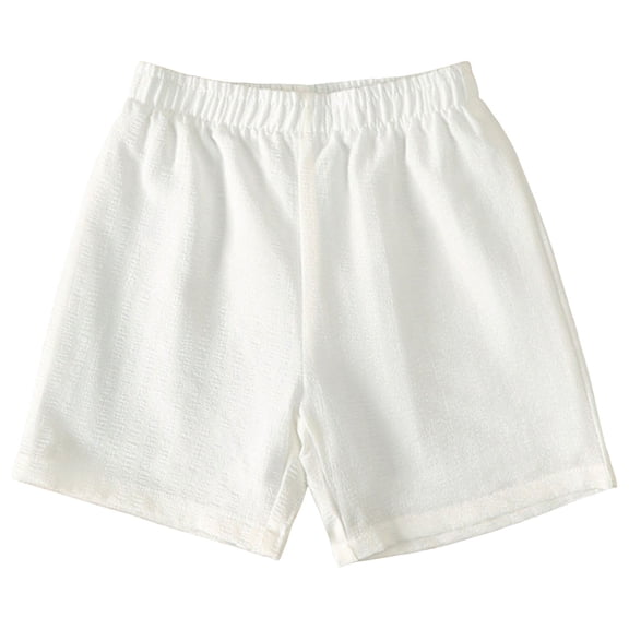 Quealent Shorts for Boys Athletic Running Shorts Mesh Lightweight Workout Basketball Short Moisture Wicking Activewear for Kids White 8-9 Years White for Size 5-6 Years