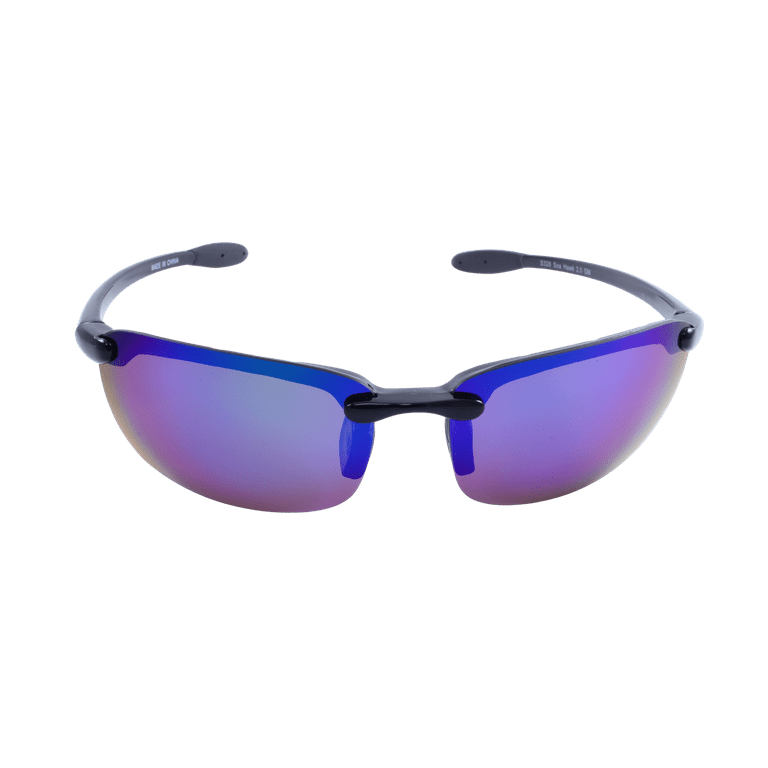 Sea Striker 223 Sea Hawk Sunglasses Black Frame/Grn Mirror Polarized