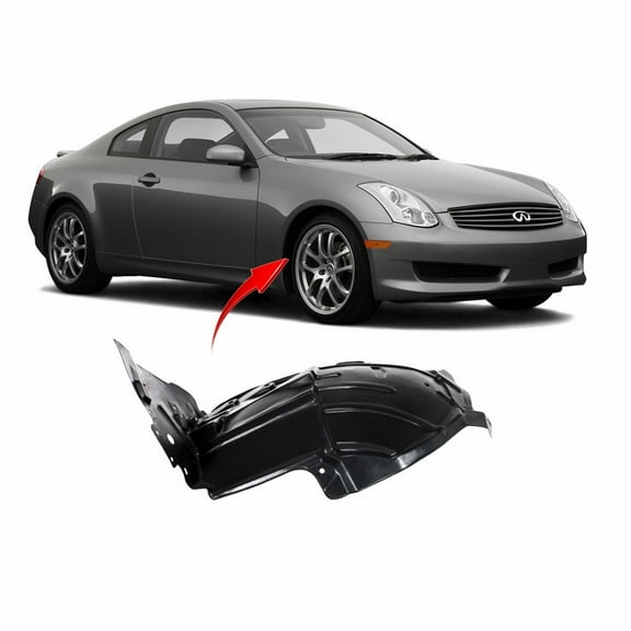 DCP Fender Liner Passenger Side Infinity G35 Coupe 2003-2007 IN1251106 63844AM800
