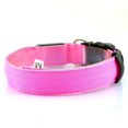 thumbnail image 1 of Collar para perro con luz LED que brilla y antipérdida, cinturón de seguridad nocturno, rosa, talla L, 1 of 5