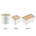 thumbnail image 2 of Paper Towel Dispenser Wood Tissue Box Cover Holder Countertops Bathroom Toilet Tissue Box Home Kitchen Paper Extraction Dispenser, 2 of 8