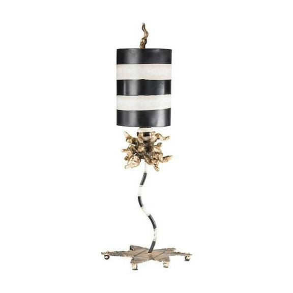 Lucas McKearn Dominique Traditional Metal Table Lamp in Black/Cream
