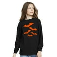 thumbnail image 3 of Awkward Styles Halloween Youth Sweatshirt Girls Boys Orange Bats Crewneck Tee for Kids, 3 of 5
