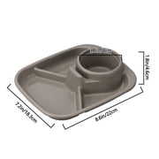 Divided Plates for Kids - Set of 2 Dinnerware Food Grade Kid Safe with Divided Design for Picky Eaters Reusable Modern Tableware