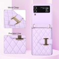 thumbnail image 2 of ELEHOLD Wallet Crossbody for Samsung Galaxy Z Flip 4 Case with Lanyard Wrist Strap Credit Card Holder, PU Leather Protective Phone Case with Ring Holder,Purple, 2 of 8