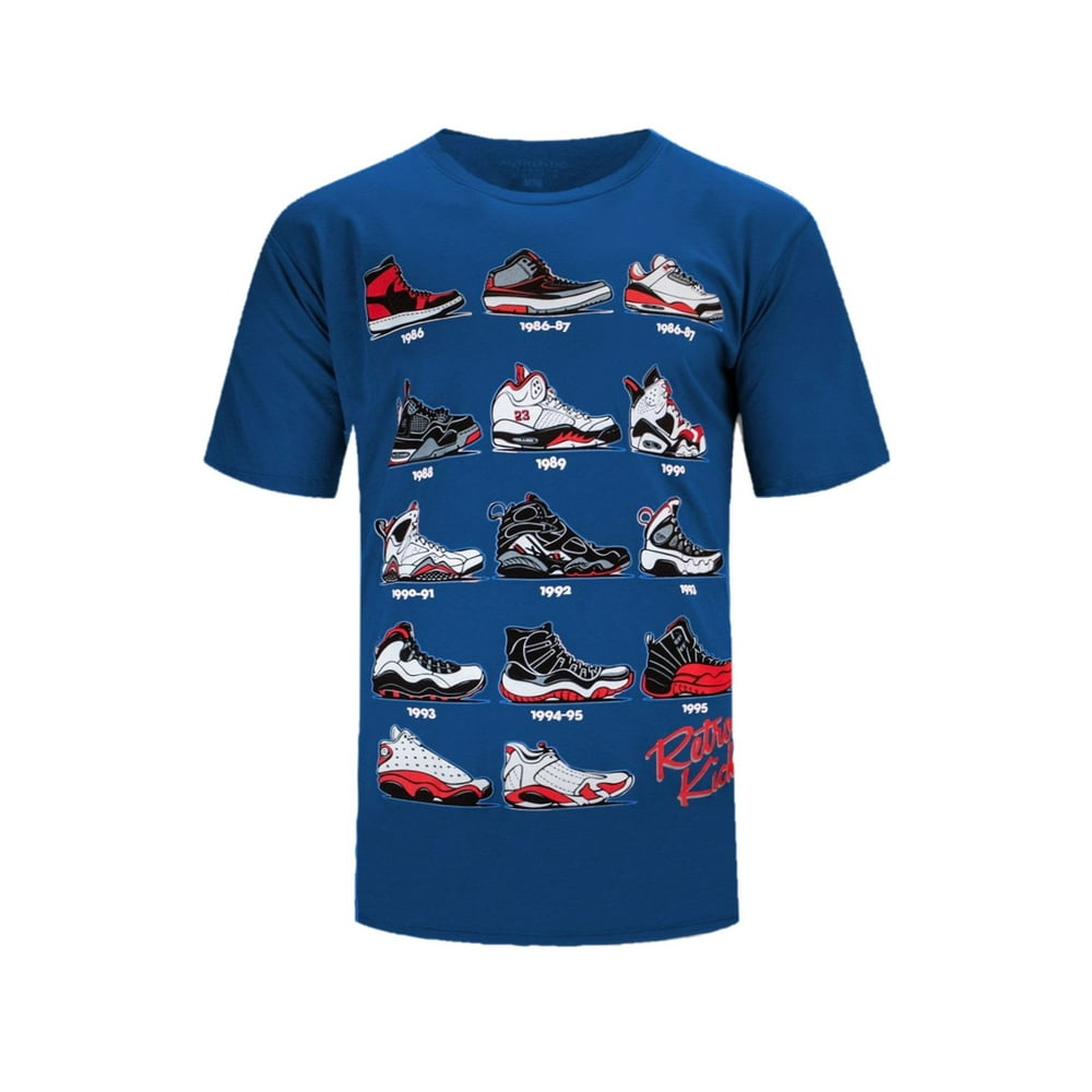 Nike - Jordans T-Shirt Retro Shoes Sneakers Shirt White Black Hip Hop Hi Tops - Walmart.com