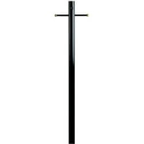 Lantern Post with Ground Convenience Outlet & Dusk to Dawn Sensor, Black