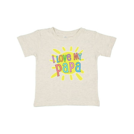 

Inktastic I Love my Papa- sun and rainbow letters Gift Baby Boy or Baby Girl T-Shirt