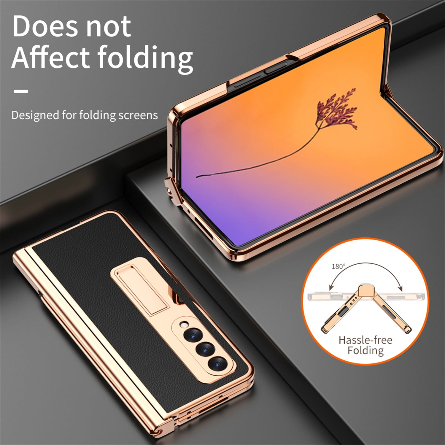 For Samsung Z Fold 5/4/3/2 5G Hinge Gradient Glass Screen Slim