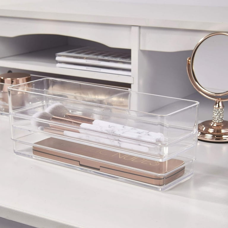 STORi Clear Plastic Vanity and Desk Drawer Organizers