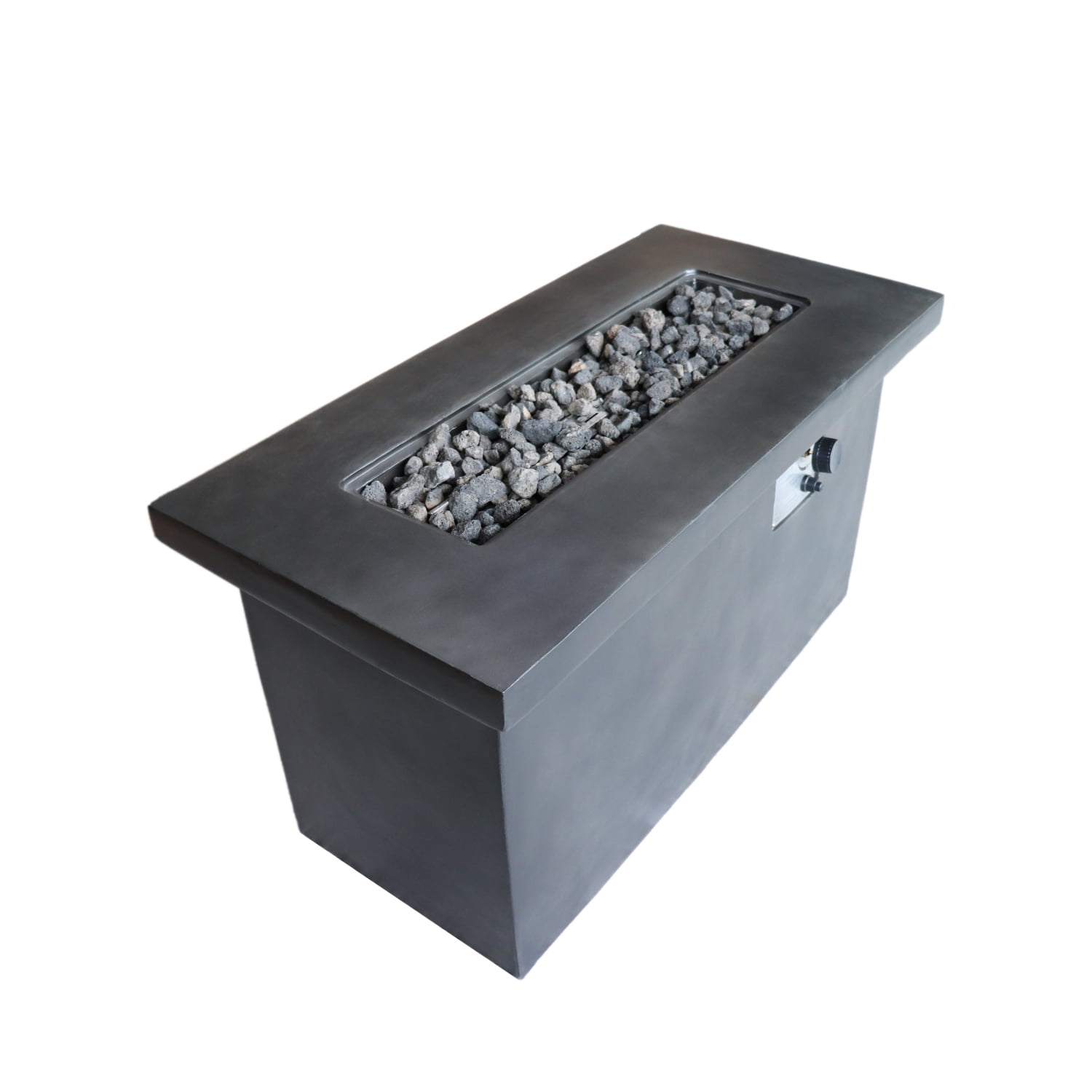 Newboti Furniture 24" H Concrete Propane/Natural Gas Outdoor Fire Pit Table 66182