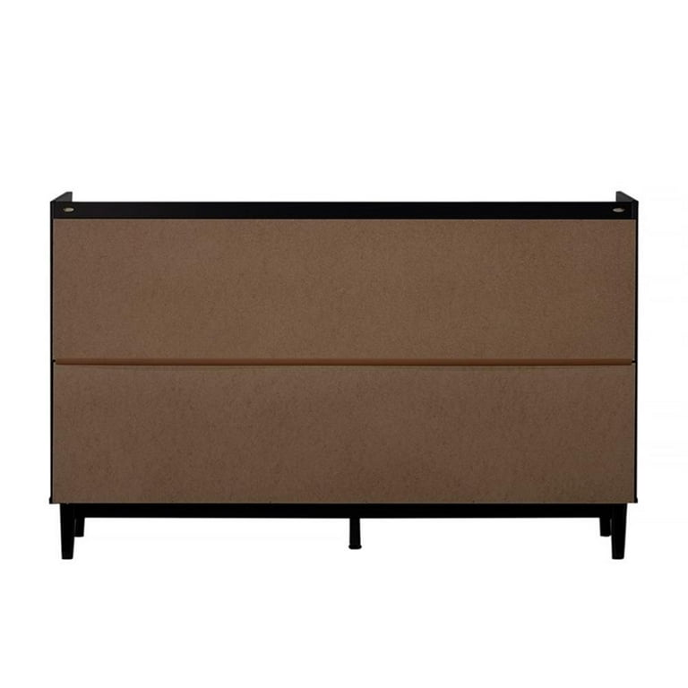 Walker Edison Lee 9-Drawer Solid Wood Dresser, Black, 60" - Walmart.com