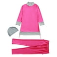 thumbnail image 3 of Ticikt Girls' 2 Piece Swimsuit Set Long Sleeve Long Pants Rashguard Set Sun Protection Swimdress 2026 Fashion,Color:Red,2-3 Years, 3 of 8
