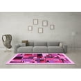 thumbnail image 3 of Ahgly Company Indoor Square Abstract Pink Contemporary Area Rugs, 3' Square, 3 of 4