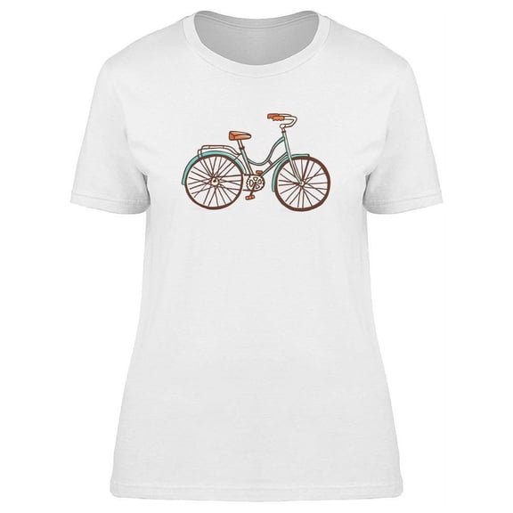 Cute Vintage Bicycle T-Shirt Women -Image by Shutterstock, Female x-Large