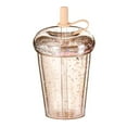 thumbnail image 1 of Taza De Café Linda De 320 Ml Taza De Té De Leche Transparente Simple Portátil Con Pajita Taza De Doble Capa Taza De Agua Sellada A Prueba De Fugas Para El Hogar Escuela Oficina sonducket HA027885-02, 1 of 7