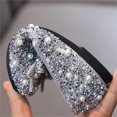thumbnail image 3 of KelaJuan Girls Princess Shoes, PU Leather Bow Shiny Pearled Non-slip Flat Shoes Kids Shoes for Birthday Party, 3 of 6