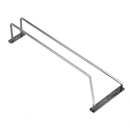 Stainless Steel Rail Wine Glasses 35cm stinless steel stemware wine rack holder under cabinet shelf wine glass hanger storage hanging rail for bar or kitchen 1 pack