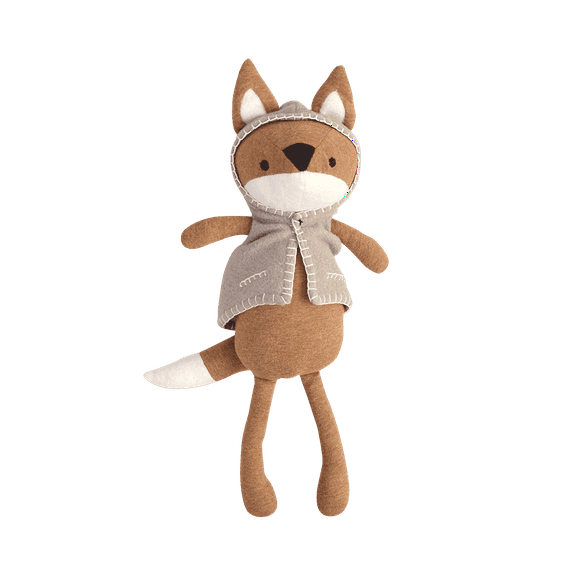 Crane Baby Frankie Fox Plush Toy  Soft Stuffed Animal for Kids  12-Inch Cuddly Fox Plushie