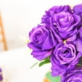 thumbnail image 4 of BalsaCircle 18" Purple Silk Rose Bushes Artificial Flowers Wedding Party Decorations, 4 of 8