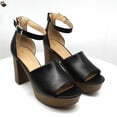 thumbnail image 4 of Sun + Stone Womens Maisiee  Faux Leather Open Toe Heels, 4 of 5