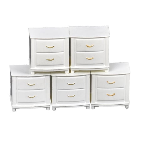 5 Pieces 1/25 Scale Miniature Dollhouse Nightstand