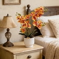 thumbnail image 6 of Artificial Orchid Potted | Fake Silk Flower Bonsai Tree | Home Office Desk Decor for Dining Table Centerpiece or Living Room, 6 of 6