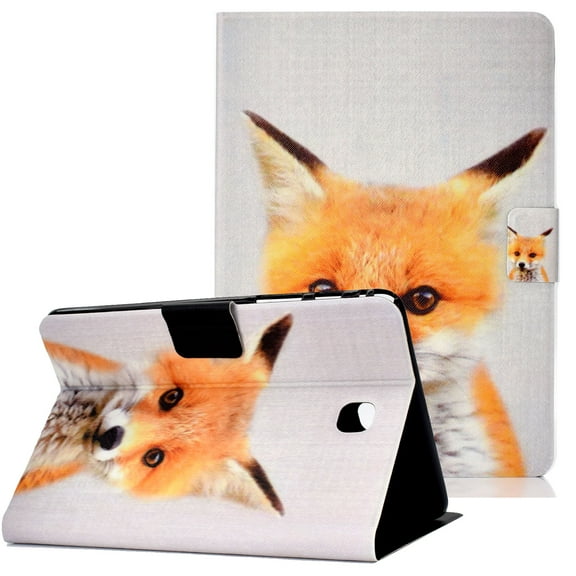 Allytech Galaxy Tab A 8.0 T350 Case 2015 Released (Not for T380/T387), Slim Protective Smart Cover Auto Sleep Wake Folio Stand Cards Holder Wallet Case for Samsung Galaxy Tab A 8.0, Cute Fox