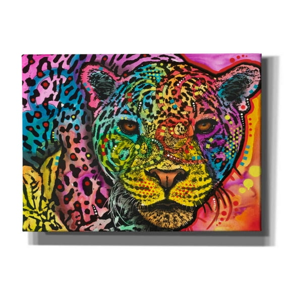 Epic Graffiti 'Leopard Spots' by Dean Russo, Canvas Wall Art, 54"x40"