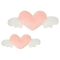 thumbnail image 4 of Raindrops Pink Plush Car Headrest Pillow and Lumbar Support for Driving Comfort with Heart Shaped Wing Decor 1 Set, 4 of 8