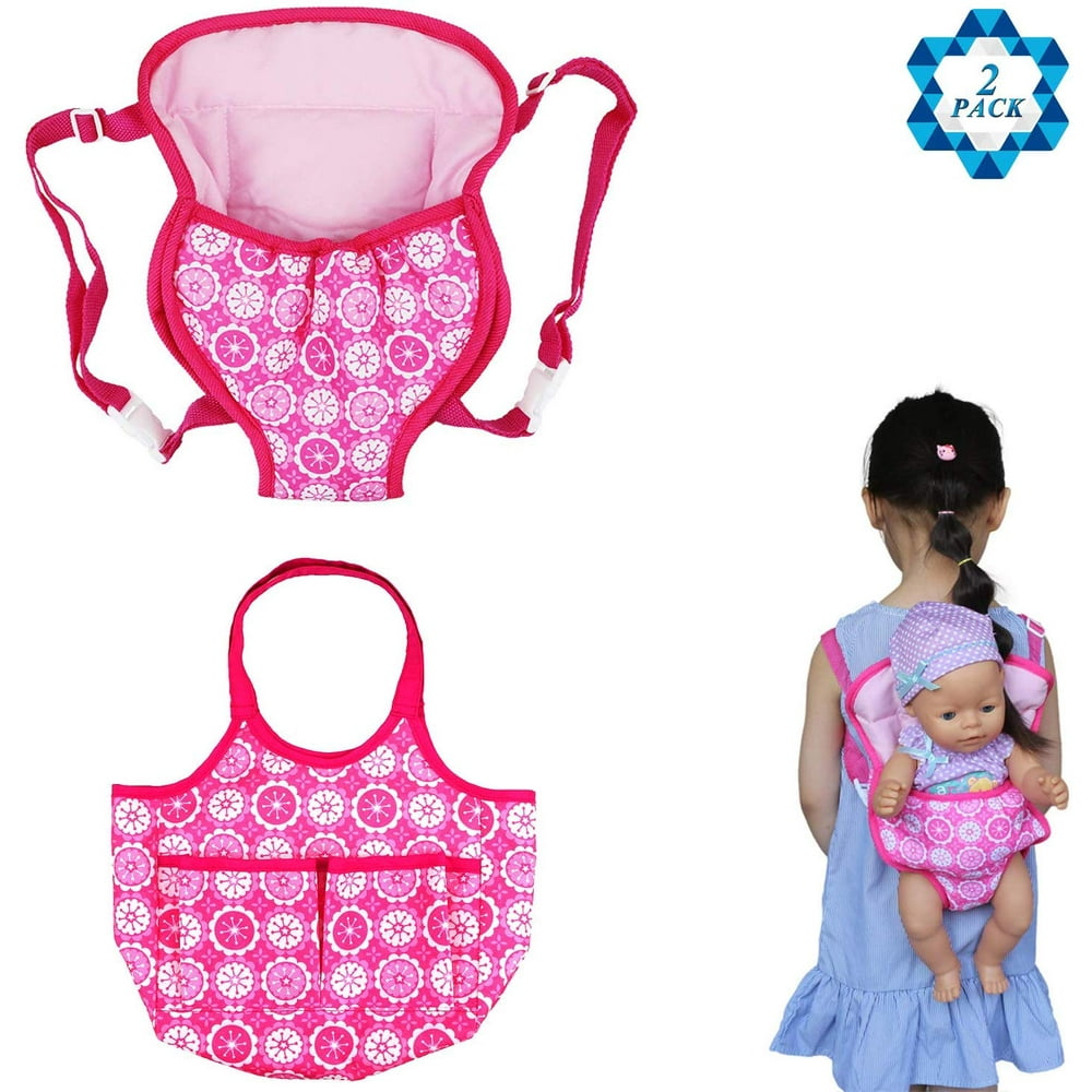 LNKOO 2 Pack Baby Doll Carrier Doll Backpack Carrier Doll Tote Bag Doll ...