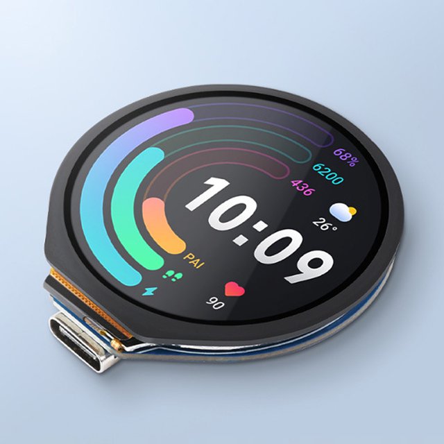 Tablero De Mcu Tablero Mcu Rp2040 De 1,28 Pulgadas, 6 Pines Gpio Para Raspberry Pi (Rp2040-Touch-Lcd-1.28) WDOplteas Para estrenar