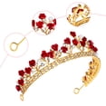 thumbnail image 4 of Tocado de novia diseñado por Lurrose Rose, corona para el cabello de boda, corona de diamantes de imitación de rosas, tiara para niña de la boda, 4 of 7