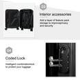 thumbnail image 6 of Carry On Luggage, 20" Hardside Suitcase ABS Spinner Luggage with Lock - Arrow in Black, 6 of 11