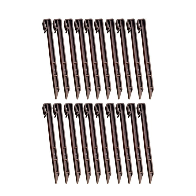 kurtrusly 20 Pieces Garden Courtyard Barrier Peg Assortment Portable Reusable Ground Fixing Stake Assorted Kit Gardening Tool Coffee
