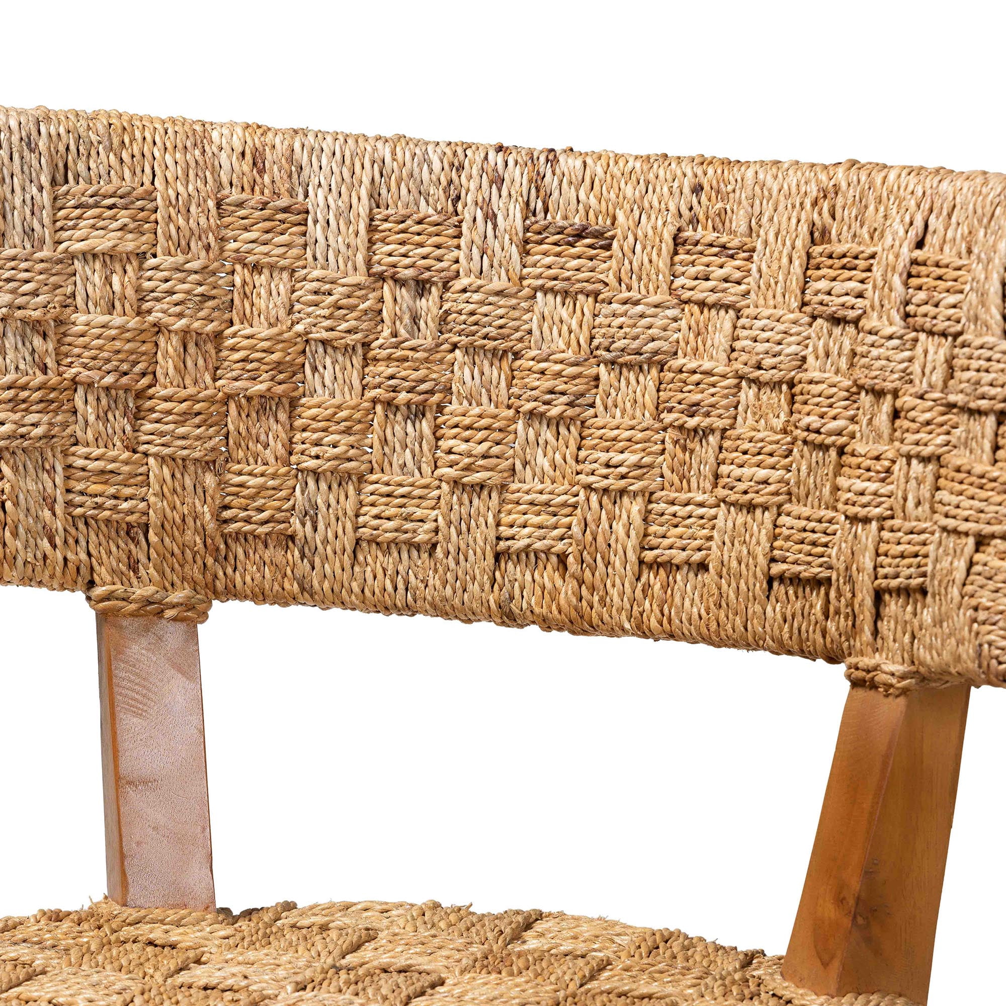 bali & pari Sabit Boho Counter Stool, Natural Brown