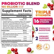 Probiotics for Women - Probiotic Blend 100 Billion CFU Per Serving - Womens Probiotic for Targeted Vaginal & Digestive Health Support - 16 Strains, Cranberry, Prebiotics - Bottled USA - 60 Capsules